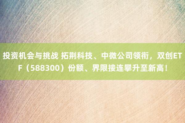 投资机会与挑战 拓荆科技、中微公司领衔，双创ETF（588300）份额、界限接连攀升至新高！