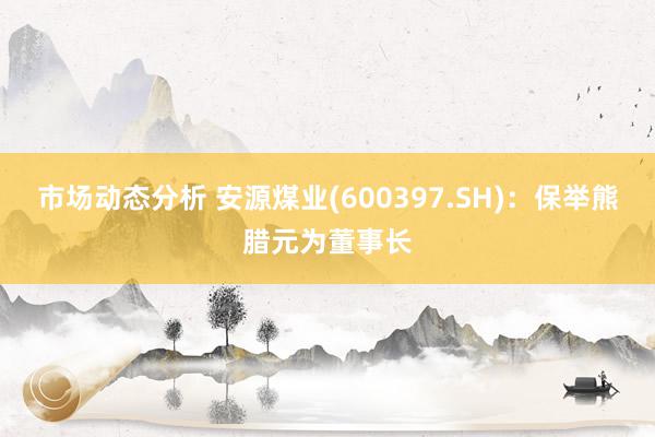 市场动态分析 安源煤业(600397.SH)：保举熊腊元为董事长