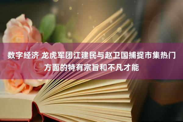 数字经济 龙虎军团江建民与赵卫国捕捉市集热门方面的特有宗旨和不凡才能