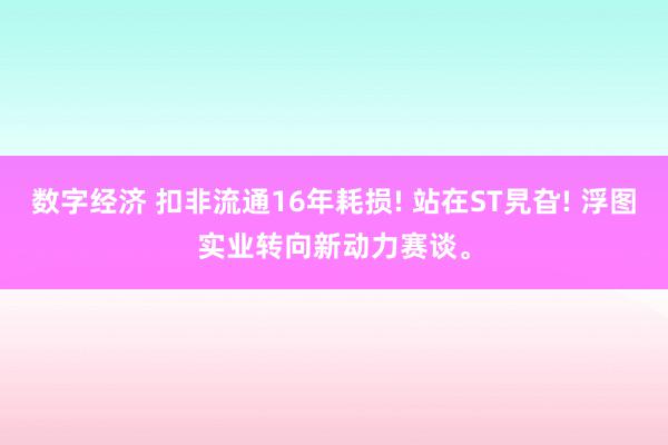 数字经济 扣非流通16年耗损! 站在ST旯旮! 浮图实业转向新动力赛谈。