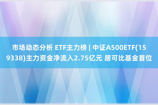 市场动态分析 ETF主力榜 | 中证A500ETF(159338)主力资金净流入2.75亿元 居可比基金首位