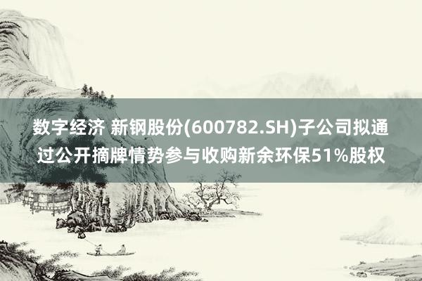 数字经济 新钢股份(600782.SH)子公司拟通过公开摘牌情势参与收购新余环保51%股权