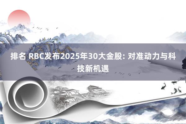 排名 RBC发布2025年30大金股: 对准动力与科技新机遇