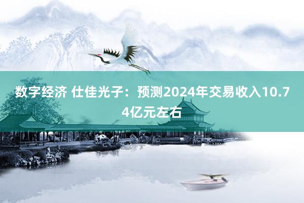 数字经济 仕佳光子：预测2024年交易收入10.74亿元左右