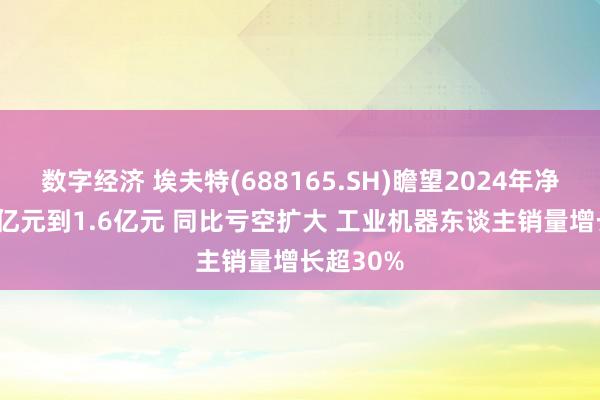 数字经济 埃夫特(688165.SH)瞻望2024年净亏空1.1亿元到1.6亿元 同比亏空扩大 工业机器东谈主销量增长超30%