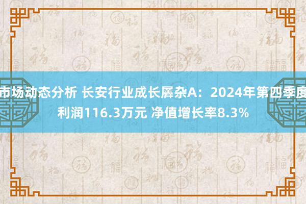 市场动态分析 长安行业成长羼杂A：2024年第四季度利润116.3万元 净值增长率8.3%