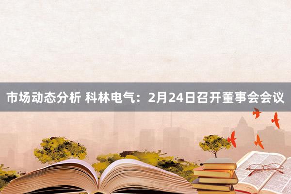 市场动态分析 科林电气：2月24日召开董事会会议